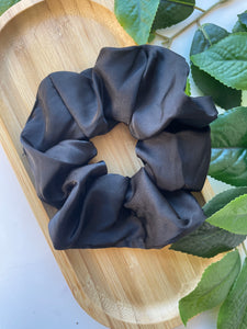 Solid satin scrunchies