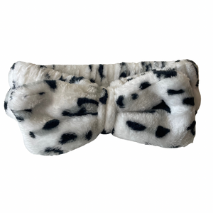 Snow leopard bow headband