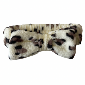 Leopard bow headband