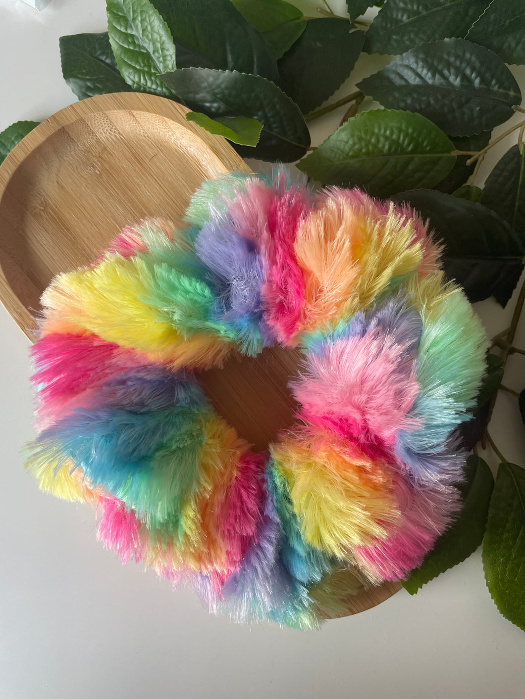 Jumbo rainbow scrunchie