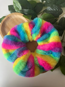 Jumbo rainbow scrunchie