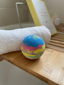 Rainbow sherbet bath bomb