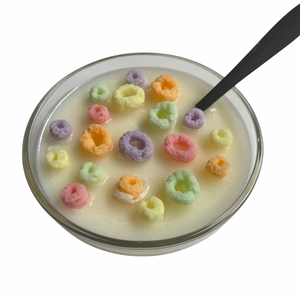 Scoopable fruit loops bowl