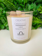 Load image into Gallery viewer, Libra crystal candle
