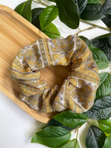 Mediterranean paisley scrunchie